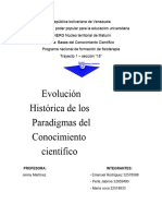 La Exolución Histórica de Los Paradigmas Del Conocimiento Científico