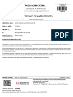 Policia Nacional: Certificado de Antecedentes