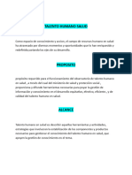 Mapa Conceptual Talento Humano Salud