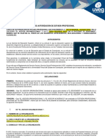 Ejemplo de Estadía y Carta de Autorización para Universidades