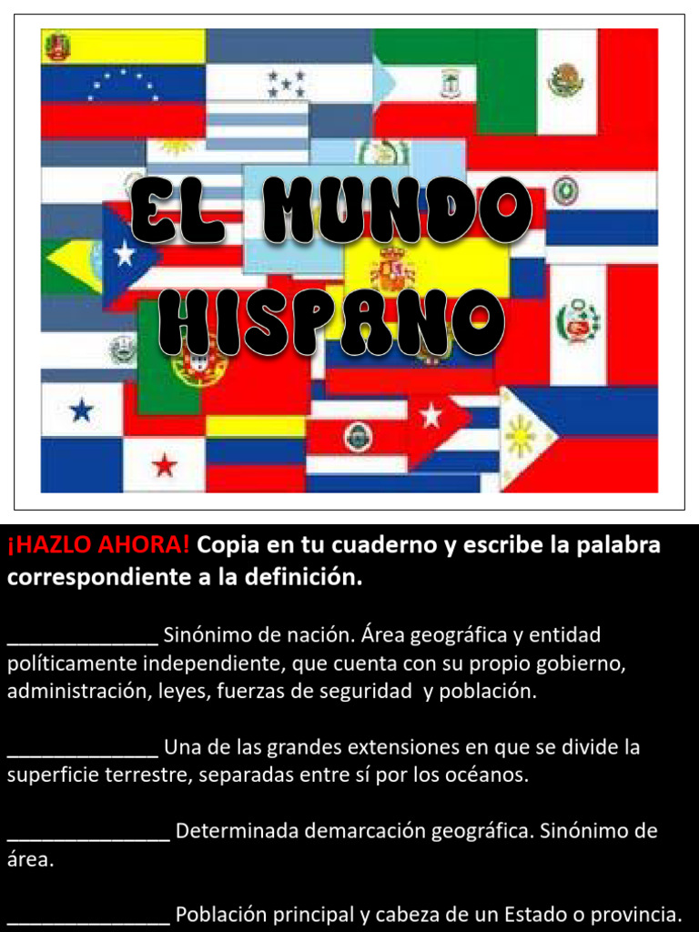 Paises Hispanos y Capitales | Descargar gratis PDF | América del Sur ...