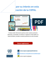 Gracias Por Su Interés en Esta Publicación de La CEPAL: Deseo Registrarme