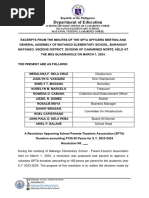 PTA Resolutions for School Projects | PDF | Educational Organizations ...