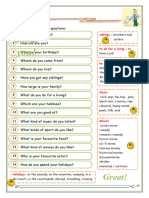 Activity 2 - Writing Your Own Personal Information 1