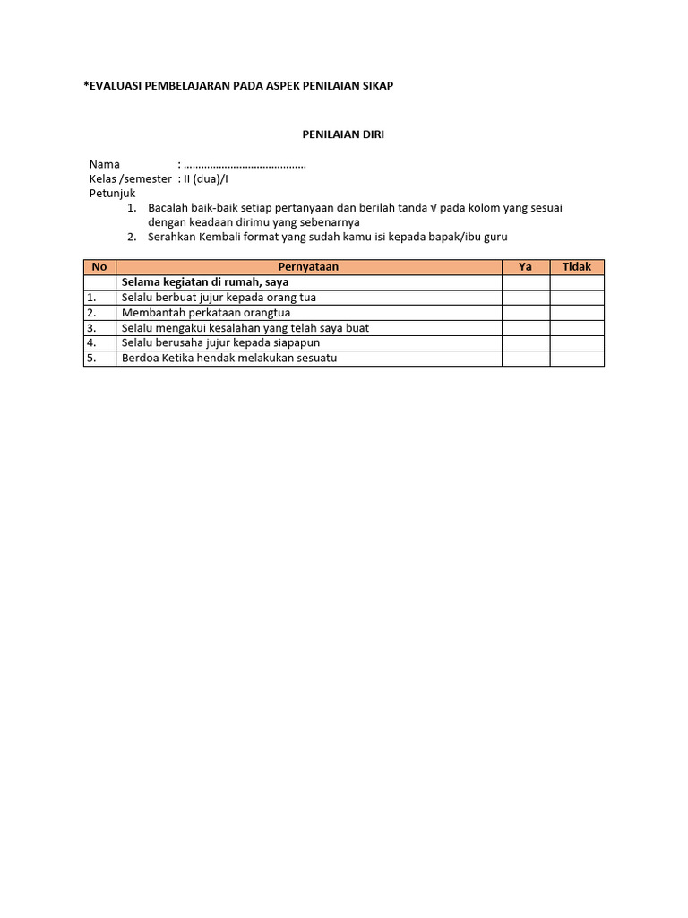 Evaluasi Penilaian Pembelajaran SD | PDF | Karier & Perkembangan