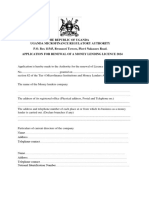 Money Lenders Renewal Application Form 2023