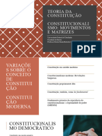 Tema 3 - Constitucionalismo Movimentos e Matrizes - Constitucionalismo Liberal, Social e Democrático (2023.1)