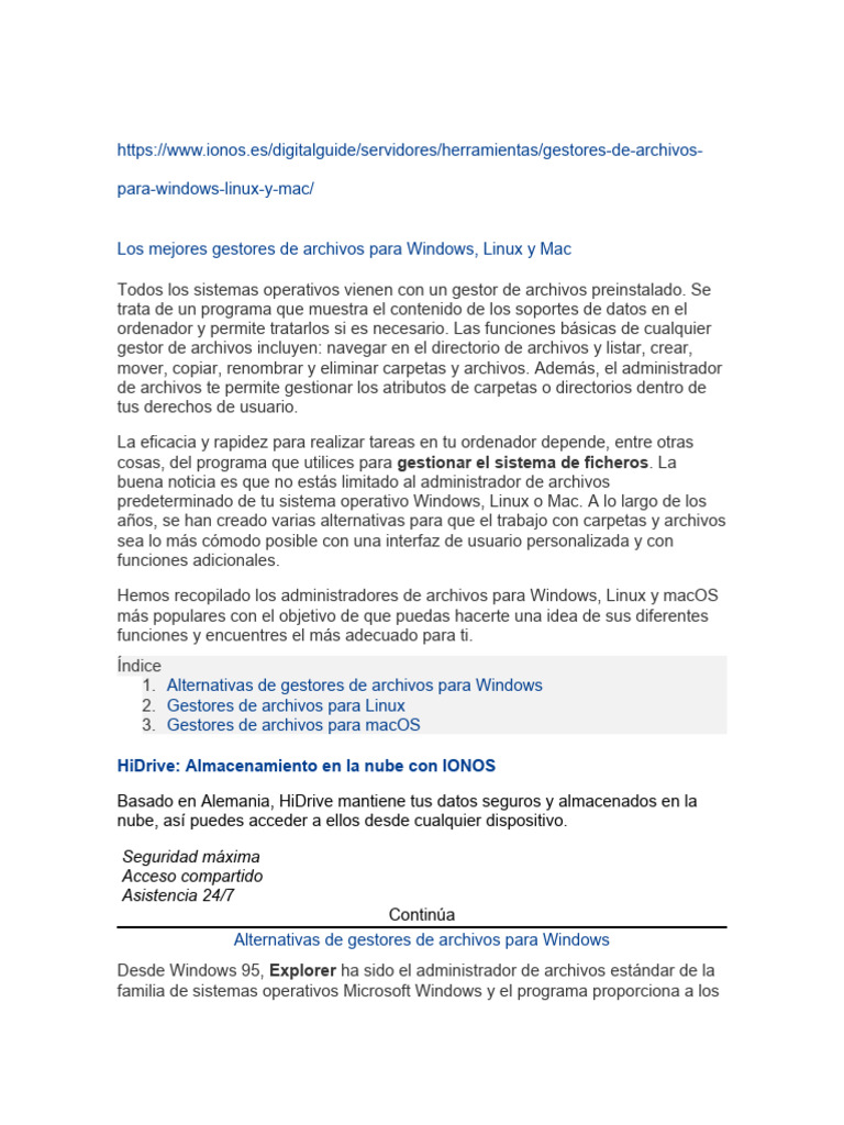 Gestores de archivos para Windows y Mac | PDF | Archivo de computadora ...
