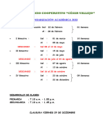 Calendarizacion Academica para PP - FF
