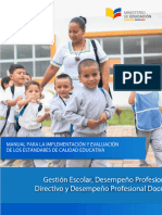 Manual para La Implementacion de Los Estandares de Calidad Educativa 1