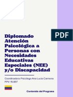 Colombia Diplomado Atención Psicológica A Personas Con Necesidades Educativas Especiales (NEE) Yo Discapacidad