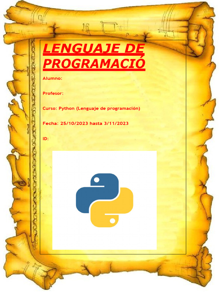 Cuaderno de Informes: Prácticas en Python | PDF | Python (lenguaje de ...