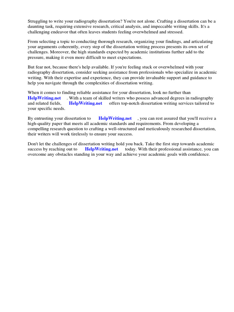Radiography Dissertation Examples PDF Radiology Radiography