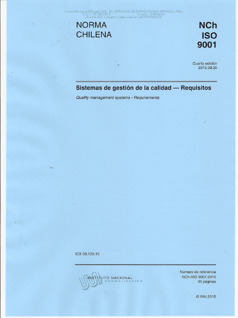 Norma ISO 9001-2015 | PDF