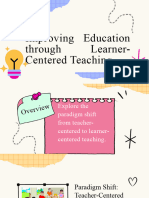 Improving Education Through Learner-Centered Teaching