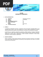 MATEMATICA FINANCIERA I