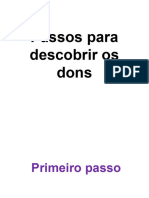 Passos Para Descobrir Os Dons - Palestra