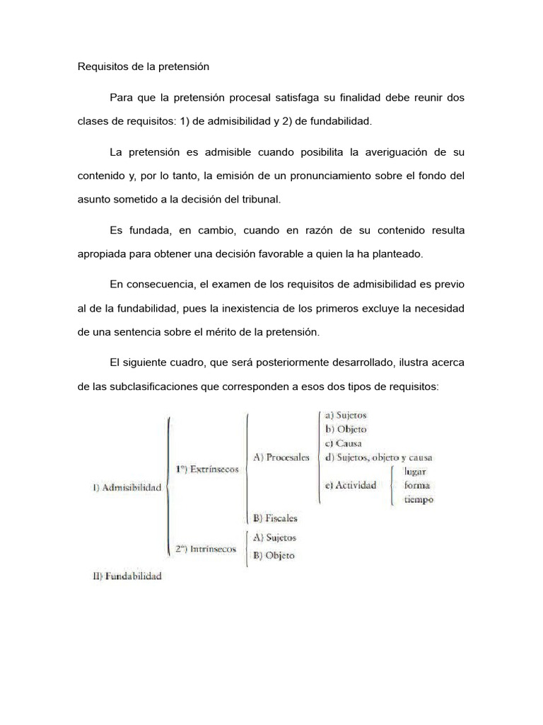 Requisitos de Admisibilidad de la Pretensión | PDF | Demanda judicial ...