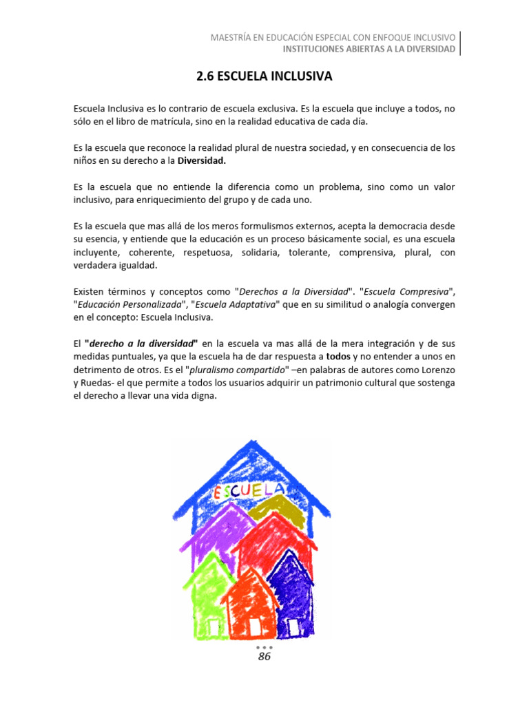 Decálogo de la Escuela Inclusiva | PDF | Escuelas | Exclusión social