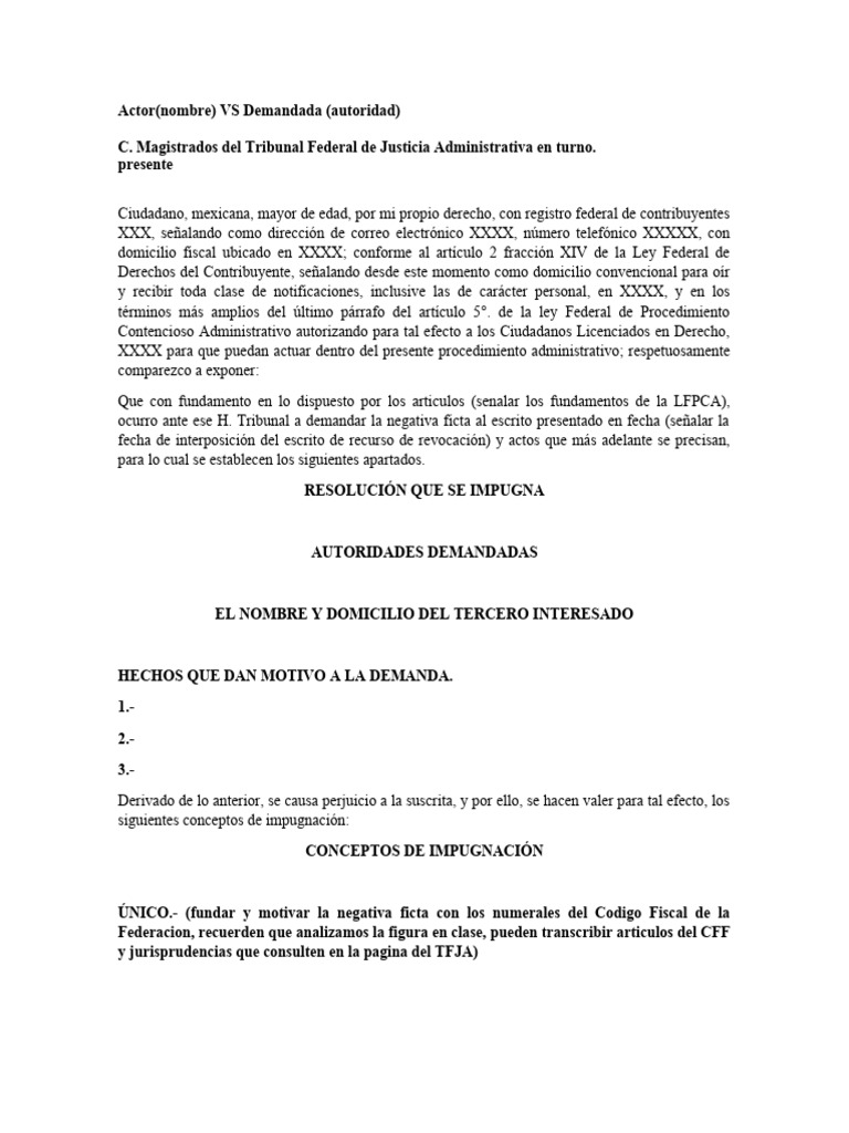 Formato Demanda de Nulidad | Descargar gratis PDF | Demanda judicial
