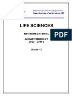 Life Sciences Grade 10 Revision Answers Term 2 - 2023
