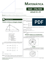 Lista Aula 34-35 Relações Métricas No Triângulo Retângulo e Na Circunferência