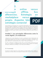 Módulo 2 - Estrategia Online Versus Estrategia Offline. Estrategia en Marketplace Versus Sitio