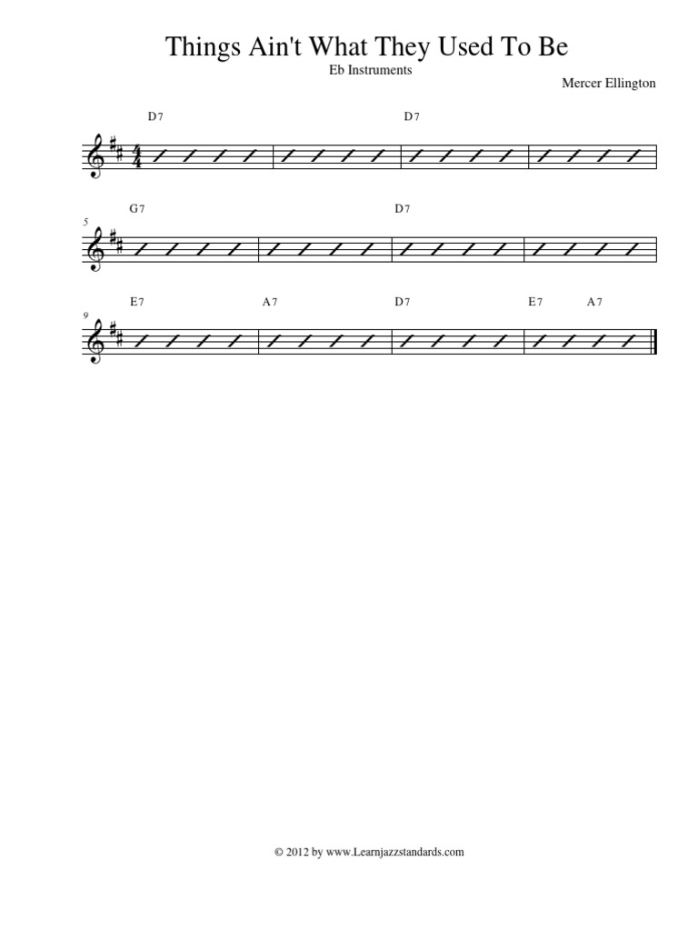 Things Aint What They Used to Be Eb Instruments | PDF