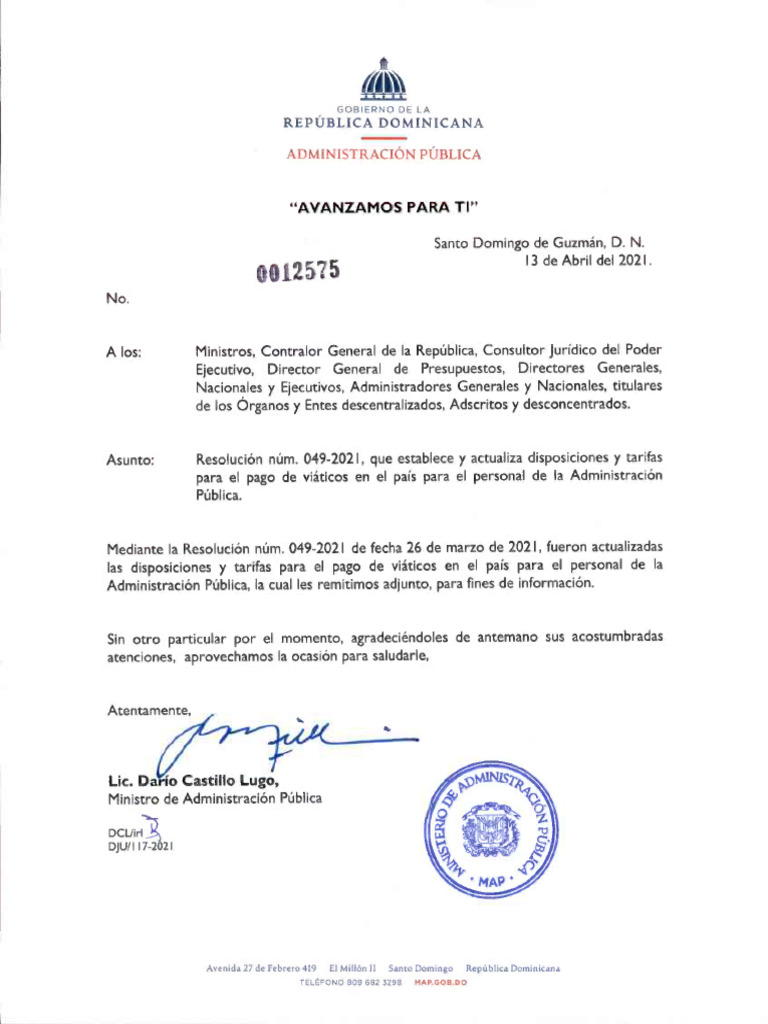 049 2021 Disposiciones de Viaticos | PDF | Administración Pública ...
