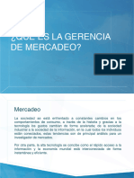 Gerencia de Mercadeo - Semana 1