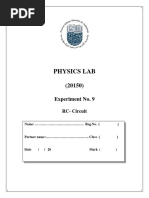 Physics Lab-Exp 9 - RC