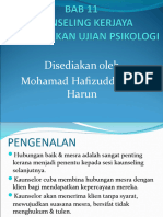 Teori Perkembangan Kerjaya: Topik 11 - Kaunseling Kerjaya Berbantukan Ujian Psikologi