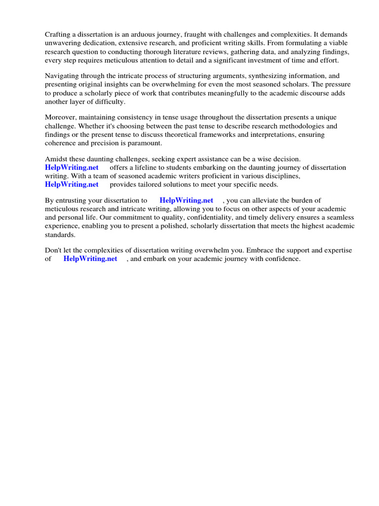 Dissertation Past or Present Tense | PDF | Grammatical Tense | Verb