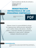 Administración Estratégica de Las Pequeñas Empresas