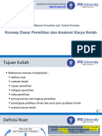 Kuliah 3 Konsep Dasar Penelitian