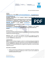 Señores: Defensoría de Los Habitantes Departamento de Inspección Y Control para Lo Que Corresponda