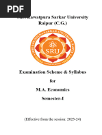 Shri Rawatpura Sarkar University Raipur (C.G.) : (Effective From The Session: 2023-24)