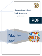 G5 Math Sheet T1