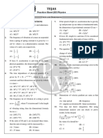 Units and Dimensions - Practice Sheet - Arjuna JEE 3.0 2024