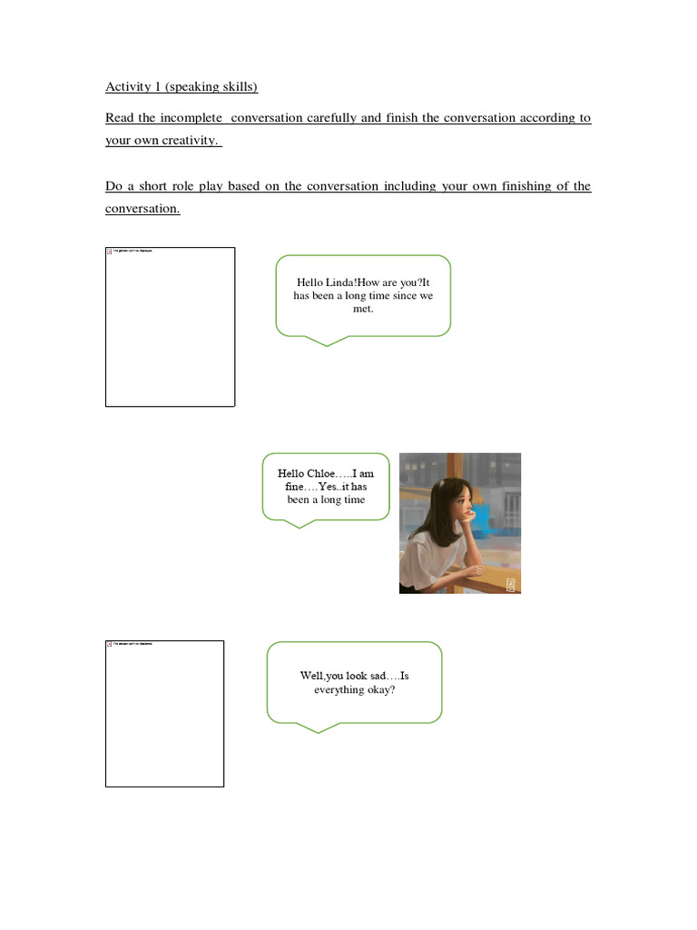Complete and Role Play Conversations | PDF