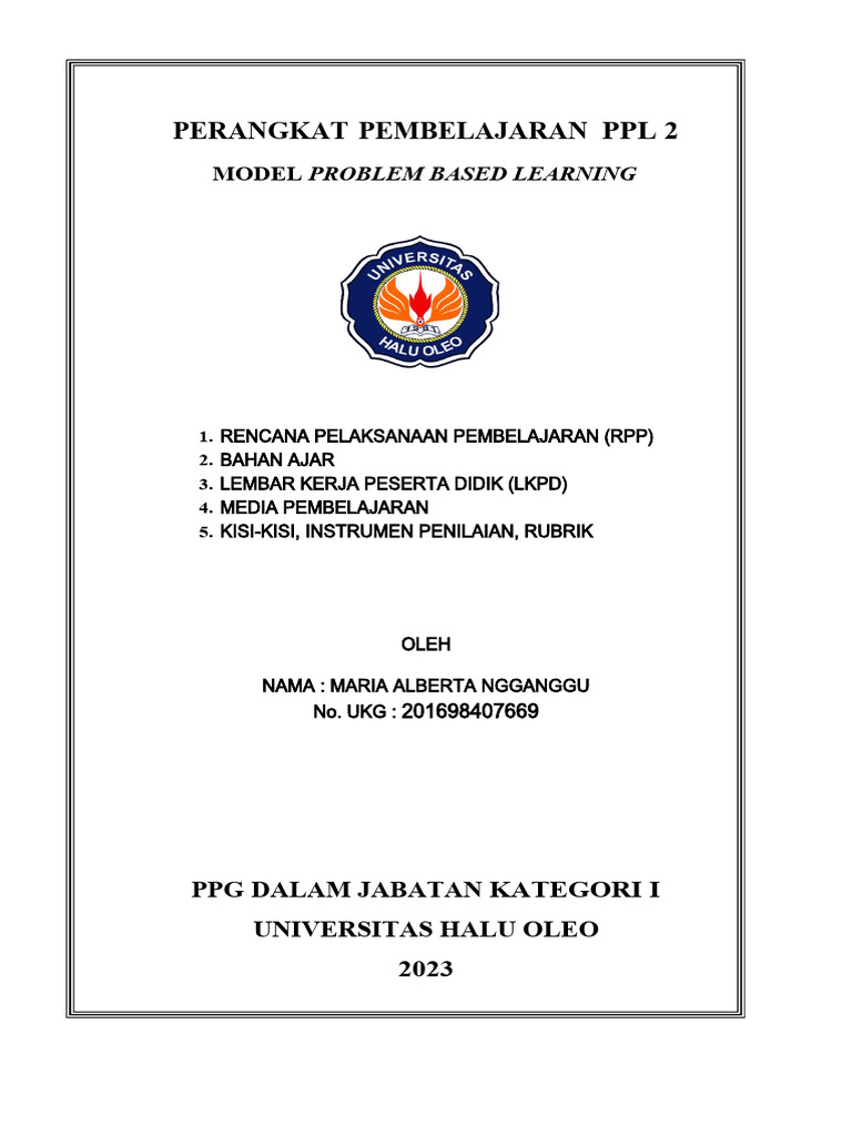 RPP Problem Based Learning Kelas VI | PDF | Karier & Perkembangan