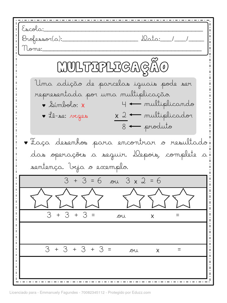 Matematica Multiplicacao | PDF | Multiplicação | Matemática