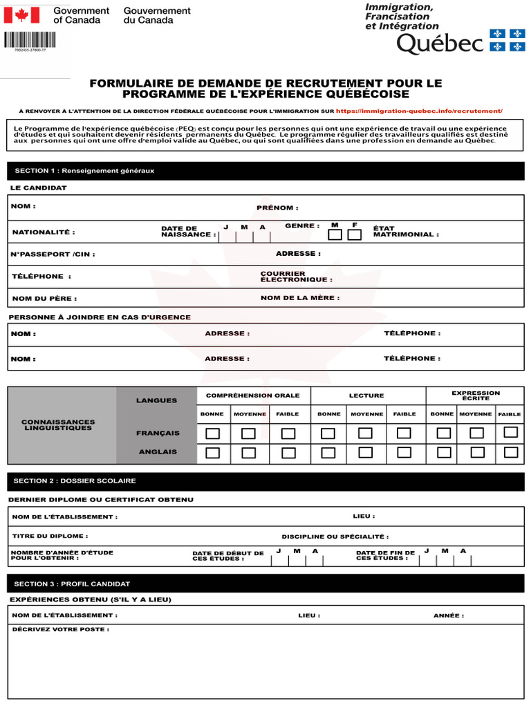 IMMFORM202306 | PDF | Évolution de carrière