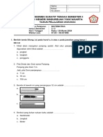 PTS Matematika Kelas 2 Sem 2