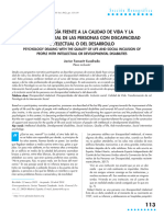 La Psicología Frente A La Calidad de Vida y La Inclusión Social de Las Personas Con Discapacidad Intelectual o Del Desarrollo