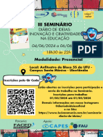 Divulgação - Seminário Diário de Ideias