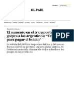 El Aumento en El Transporte Público Golpea A Los Argentinos - "Trabajo para Pagar El Boleto" - EL PAÍS Argentina