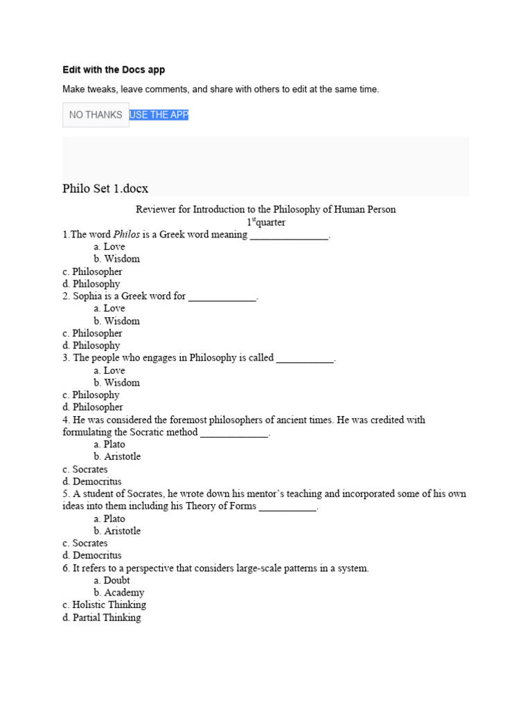 Philosophy review pdf social science