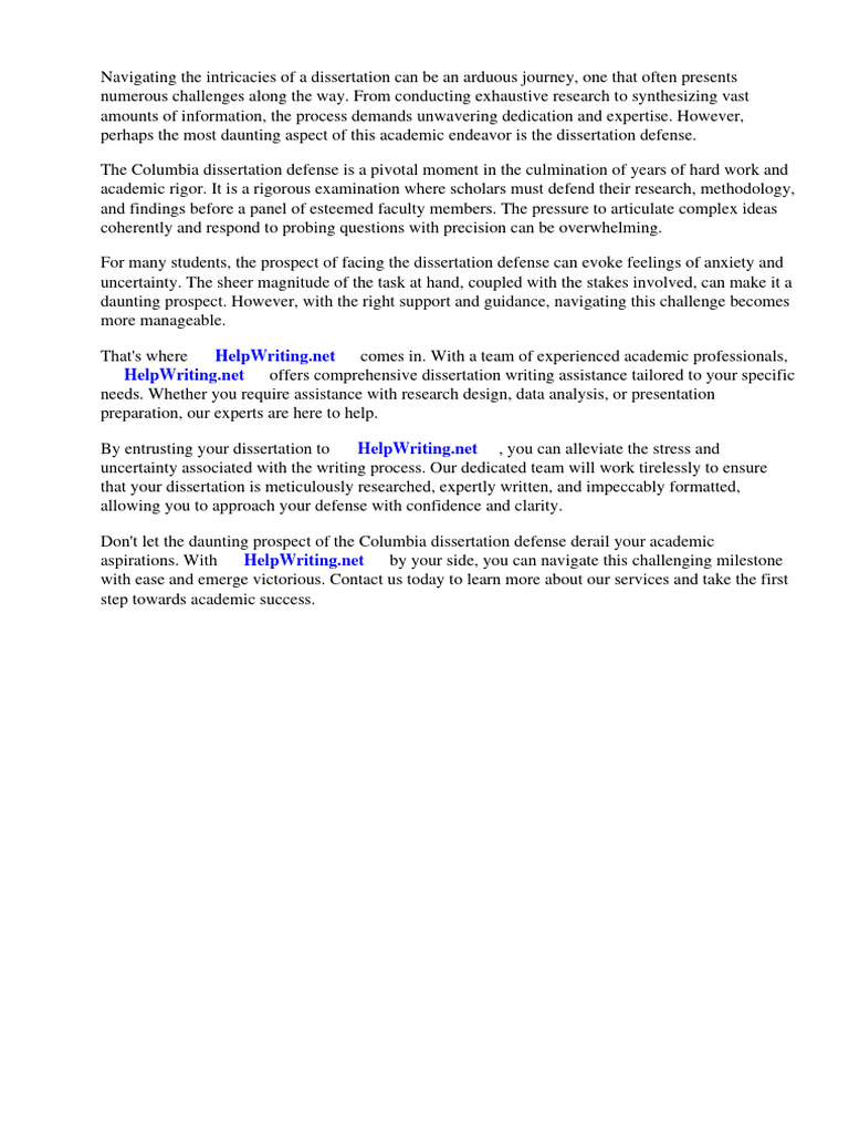 Columbia Dissertation Defense Guide | PDF | Thesis | Educational Technology