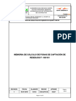 Memoria de Cálculo de Fosas de Captación de RESIDUOS F-100/101